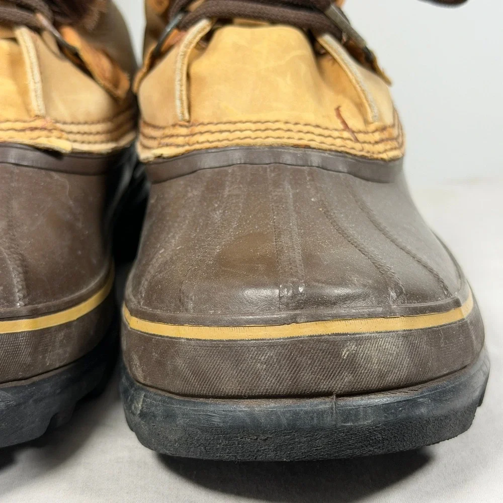 Sorel Bighorn Boots Mens‎ Size 11 Brown Leather Waterproof Insulated Snow Winter